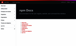 Docs.npmjs.com thumbnail