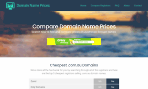 Domainnameprices.com.au thumbnail