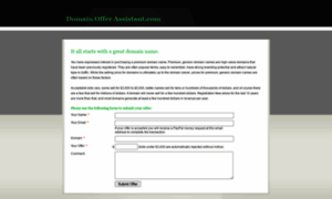 Domainofferassistant.com thumbnail