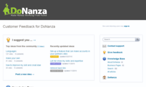 Donanza.uservoice.com thumbnail