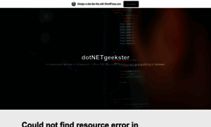 Dotnetgeekster.wordpress.com thumbnail