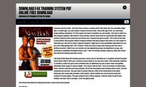 Downloadf4xtrainingsystempdfonlinefreedownload.com thumbnail