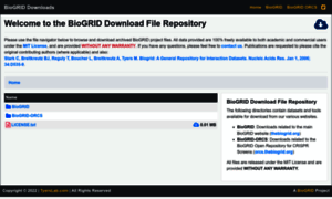 Downloads.thebiogrid.org thumbnail