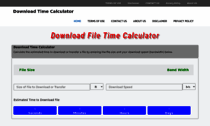 Downloadtimecalculator.org thumbnail
