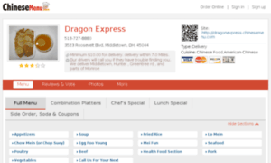 Dragonexpress.chinesemenu.com thumbnail