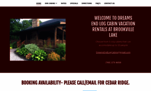 Dreamsendlogcabinrentals.com thumbnail