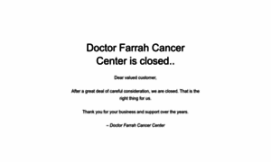 Drfarrahcancercenter.com thumbnail