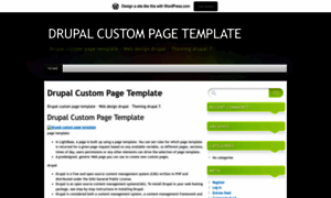 Drupalcustompagetemplateasxx.wordpress.com thumbnail