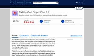 Dvd-to-ipod-ripper-plus.software.informer.com thumbnail