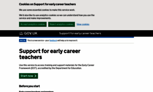 Early-career-framework.education.gov.uk thumbnail