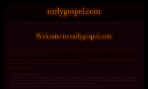 Earlygospel.com thumbnail