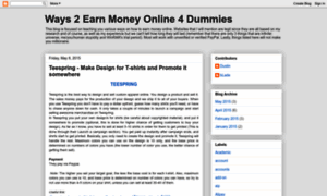 Earnmoneyonline4dummies.blogspot.com thumbnail