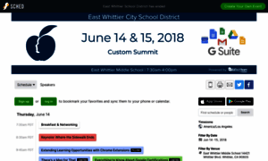 Eastwhittierschooldistrict2018.sched.com thumbnail