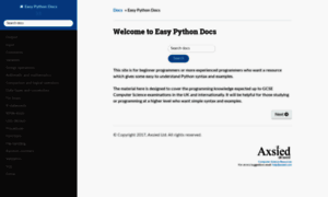 Easypythondocs.com thumbnail