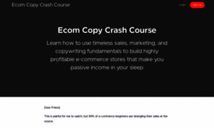 Ecom-copy-crash-course.teachable.com thumbnail