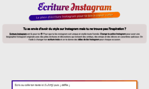 Ecriture-instagram.fr thumbnail
