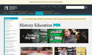 Education.mnhs.org thumbnail