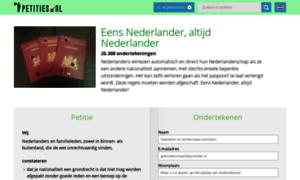 Eensnederlanderaltijdnederlander.petities.nl thumbnail