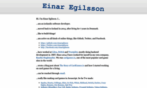 Einaregilsson.com thumbnail