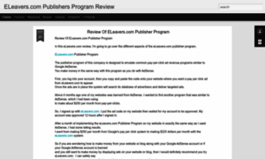 Eleavers-publishers-program-review.blogspot.com thumbnail