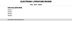 Electronicliteraturereview.org thumbnail