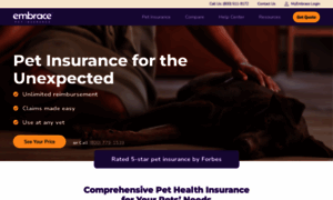 Embracepetinsurance.com thumbnail