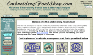 Embroideryfontshop.com thumbnail