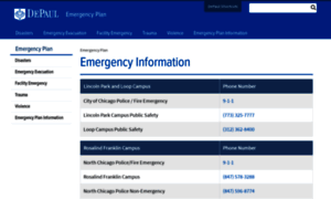 Emergencyplan.depaul.edu thumbnail