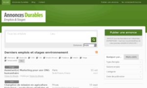 Emploi-environnement.annonces-durables.com thumbnail