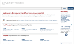 Employmentagencieslist.com thumbnail