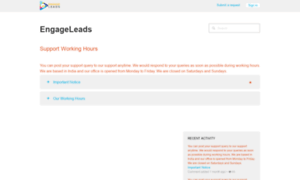 Engageleads.zendesk.com thumbnail
