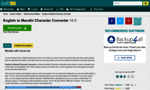 English-to-marathi-character-converter.soft112.com thumbnail