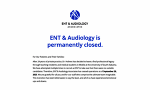 Entandaudiology.com thumbnail