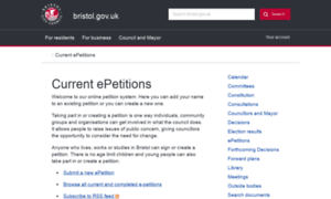 Epetitions.bristol.gov.uk thumbnail