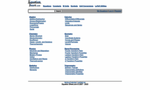 Equationsheet.com thumbnail