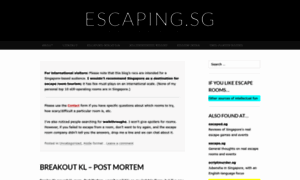 Escapingsg.wordpress.com thumbnail