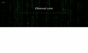 Ethereal.com thumbnail