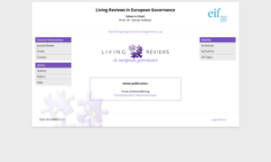 Europeangovernance.livingreviews.org thumbnail