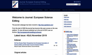 Europeanscienceediting.eu thumbnail