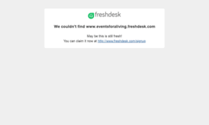 Eventsforaliving.freshdesk.com thumbnail
