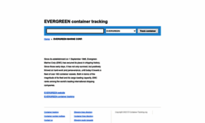 Evergreen.container-tracking.org thumbnail