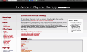 Evidenceinphysicaltherapy.wikidot.com thumbnail