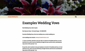 Examplesweddingvows.com thumbnail