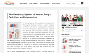 Excretorysystem.organsofthebody.com thumbnail