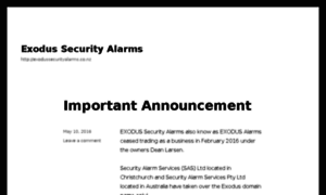 Exodussecurityalarms.co.nz thumbnail