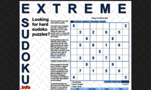 Extremesudoku.info thumbnail