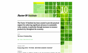 Factor10-institute.org thumbnail