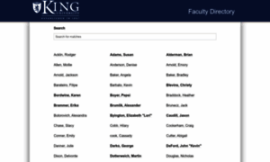 Facultydirectory.king.edu thumbnail