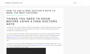 Fakedoctorsnotetips.com thumbnail