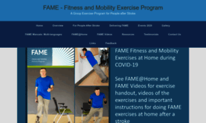 Fameexercise.com: FAME – Fitness and Mobility Exercise Program – A G